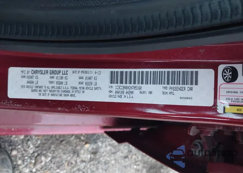 2013 Chrysler 200 Lx из США, поврежденный, VIN 1C3CCBABXDN705160